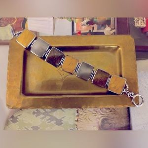 Silpada Sterling Silver Inlaid Gemstone Bracelet